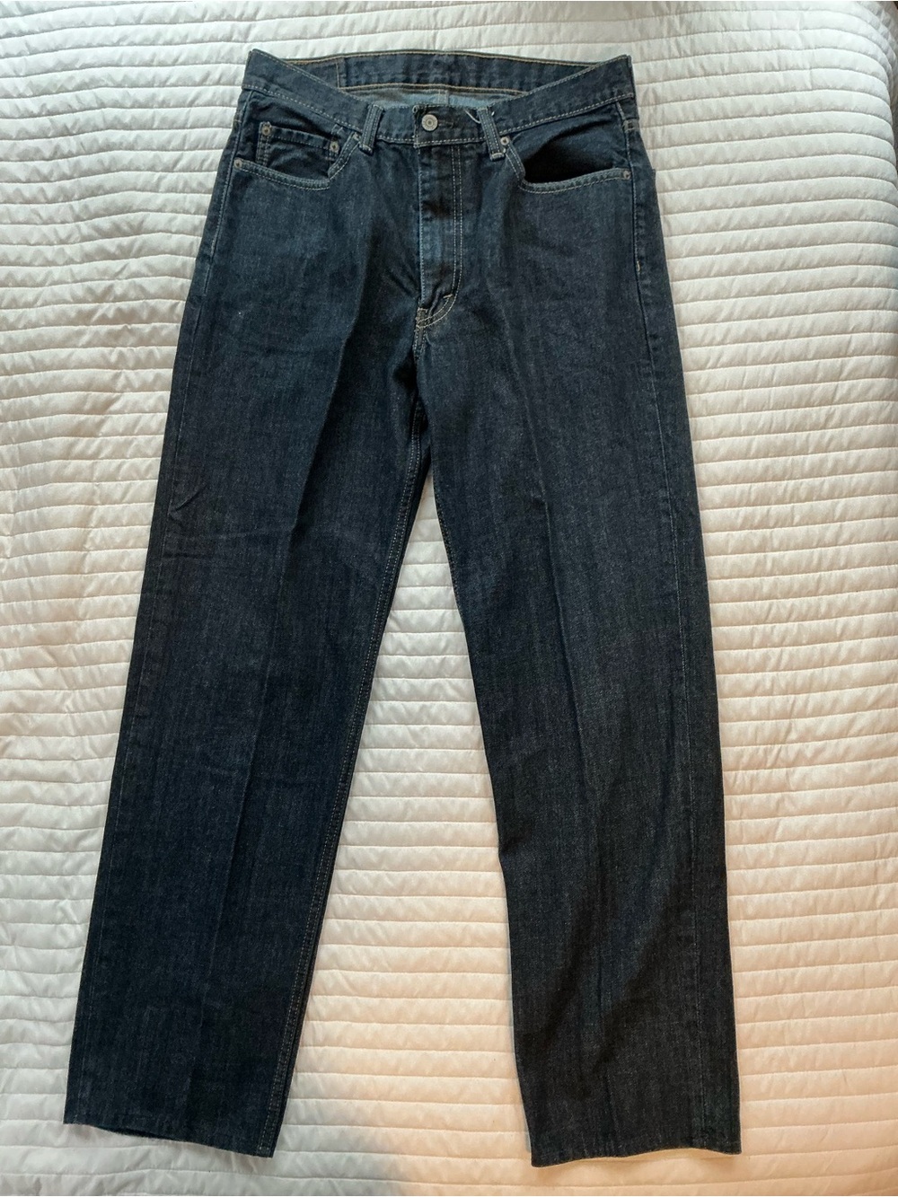 Levi's Men's Straight Jeans in Dark Blue Denim (2)